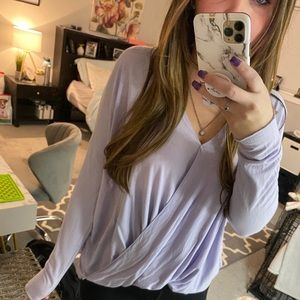 Purple wrap top
